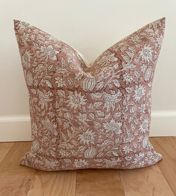 Blush floral pillow cover | Throw pillow | decorative pillow | accent pillow | farmhouse pillow |... | Etsy (US)