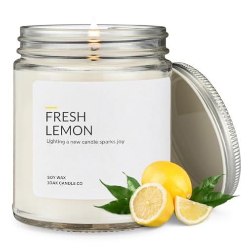 1OAK Lemon Candle - Citrus Candles for Home, Kitchen, & Summer - Fruity Candles Scented - Long Burning Premium Soy Wax Candle - Hand-Poured (7oz.) | Amazon (US)