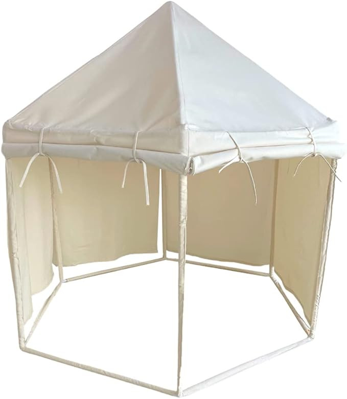 Wonder Space Large Minimal Indian Playhouse Kids Play Tent - Sturdy Durable Wooden Natural Cotton... | Amazon (US)