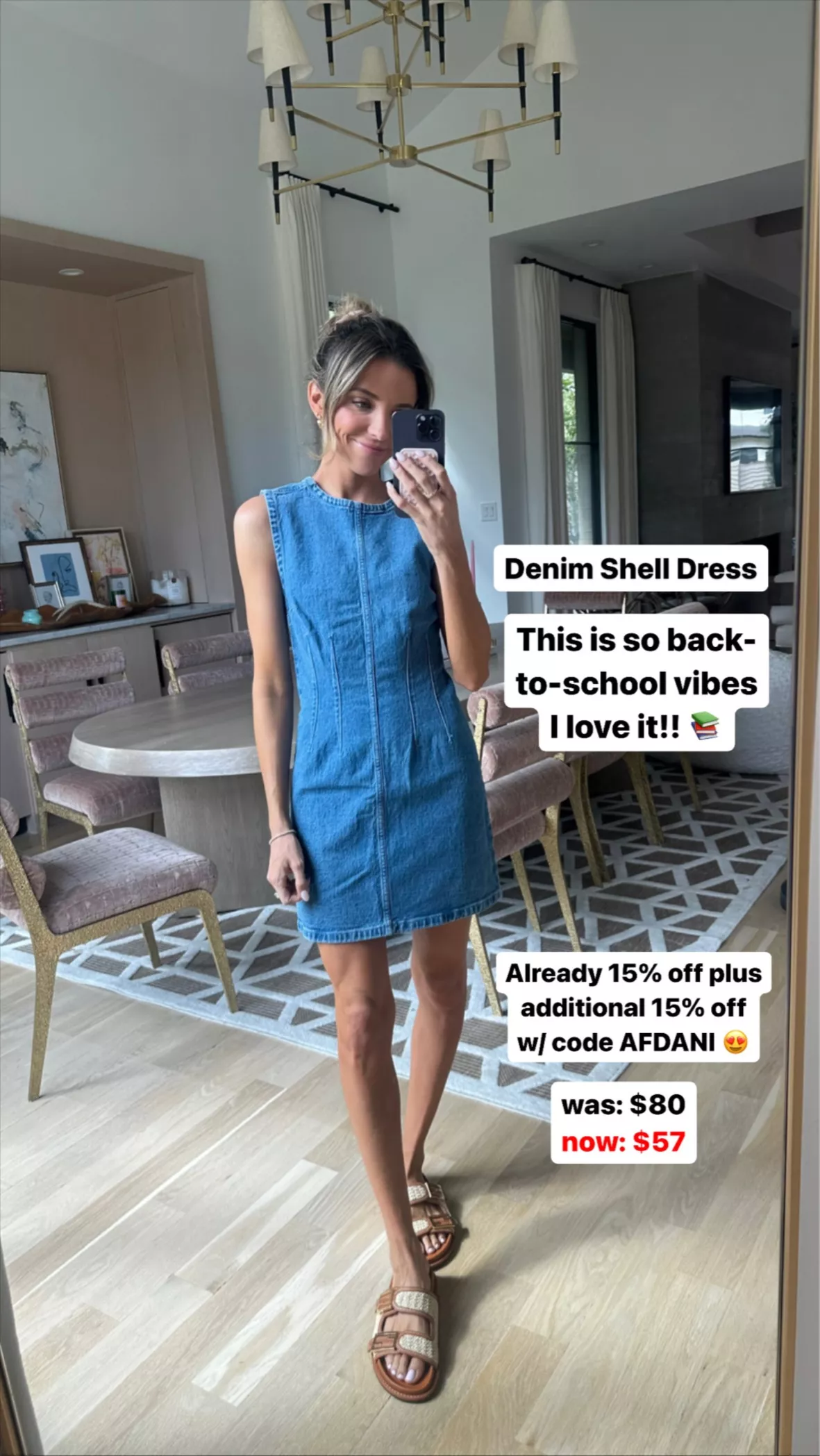 Denim Shell Mini Dress curated on LTK