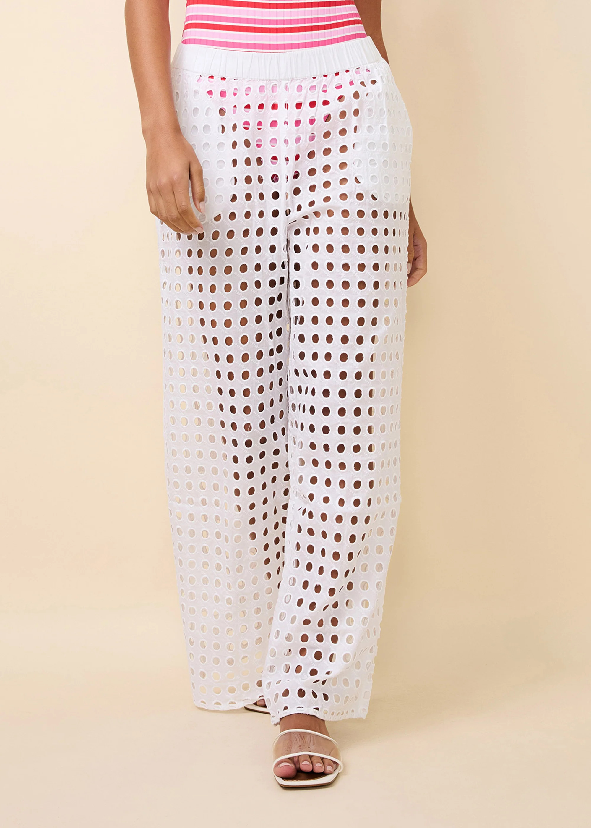 Eyelet Delaney Pant Optic White | Solid & Striped