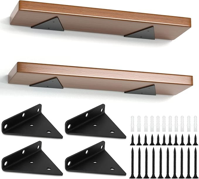 SENENQU Lot de 4 Support Etagere Triangle, 8CM Supports D'étagère Flottant en Fer, Support Éta... | Amazon (FR)