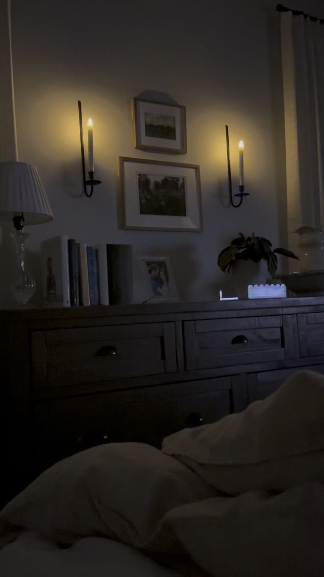 This is your sign to add battery operated candles to your bedroom. 100% cozy. 100% romantic. 100% worth it. 

#LTKStyleTip #LTKHome #LTKVideo