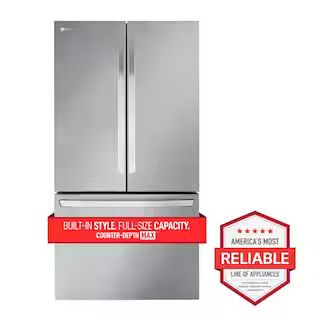 LG 27 cu. ft. Smart Counter Depth MAX French Door Refrigerator with Internal Water Dispenser in P... | The Home Depot