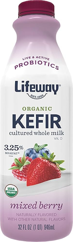 Amazon.com: Lifeway Organic Whole Milk Kefir, 10g Protein, Mixed Berry, 32 Fl Oz : Grocery & Gourmet Food | Amazon (US)