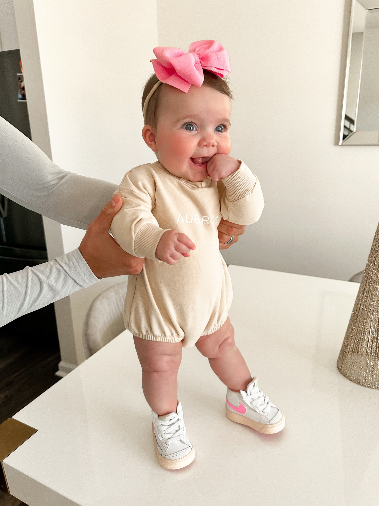 One of my favorite outfits on my girl! This personalized bubble romper with the baby Nikes & bow… cutest outfit ever 😍

Bubble romper, baby girl style, girl style, baby fashion, baby style, kid style, kid fashion, personalized outfit, baby nikes, kid nikes, Nike shoes

#LTKbaby #LTKstyletip #LTKkids