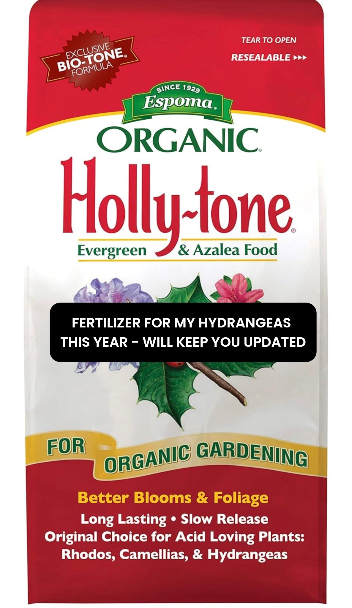 i was told by my gardening friend to use this fertilizer for my hydrangeas this year (spring and fall) it’s for acidic loving plants. warning- it does smell awful. i will keep you posted!!

#LTKHome #LTKSeasonal