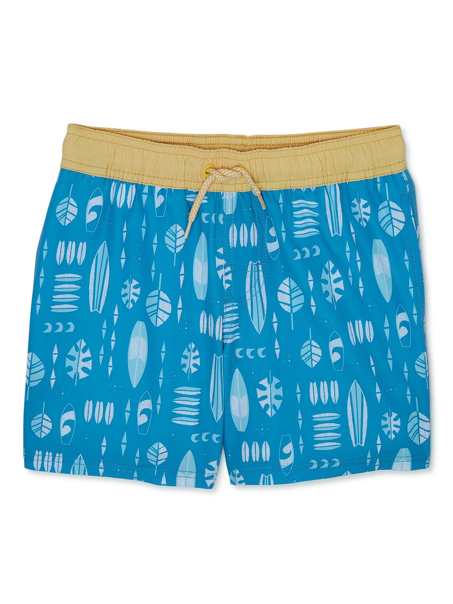 Wonder Nation Boys Fashion Print Swim Trunks with UPF 50+ Protection, Sizes 4-18 | Walmart (US)