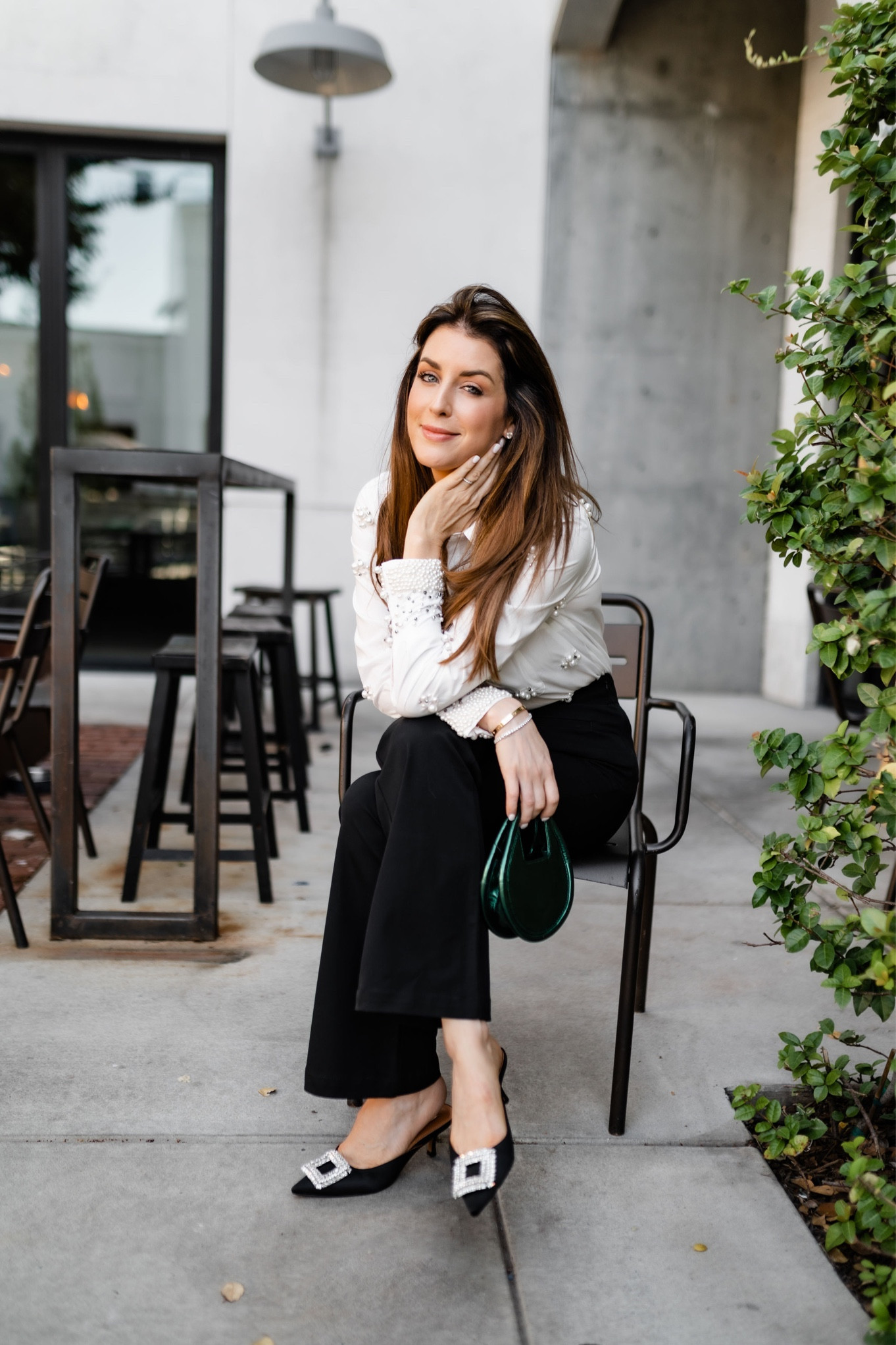 I’ve been shopping @Anthropologie for as long as I can remember. They have such special pieces and I know so many of you shop there too. I am so thrilled to share this highly requested blouse with you in more detail because it is just that good! If you're going out for a girls night or just need a little sparkle in your life, this blouse is for you.  The pearls and rhinestones on this shirt are unique, like many of the new fall items found in the store. When I want a specialty piece I know I can find one at Anthropologie. 
#MyAnthropologie #Anthropartner #ad