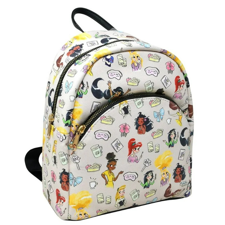Mini Backpack Deluxe - Disney - Princess - All-over Print White - Walmart.com | Walmart (US)