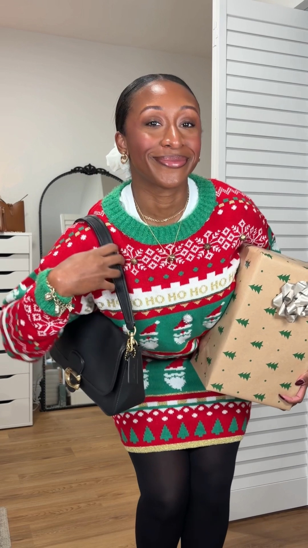 White elephant holiday gift! I brought a heated blanket and wore this super cute ugly Christmas sweater set from TJMaxx. 

#LTKootd #LTKHoliday #LTKPetite