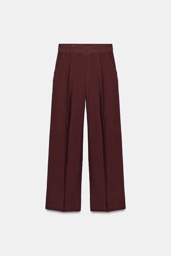 PLEATED STRAIGHT-LEG TROUSERS | Zara US