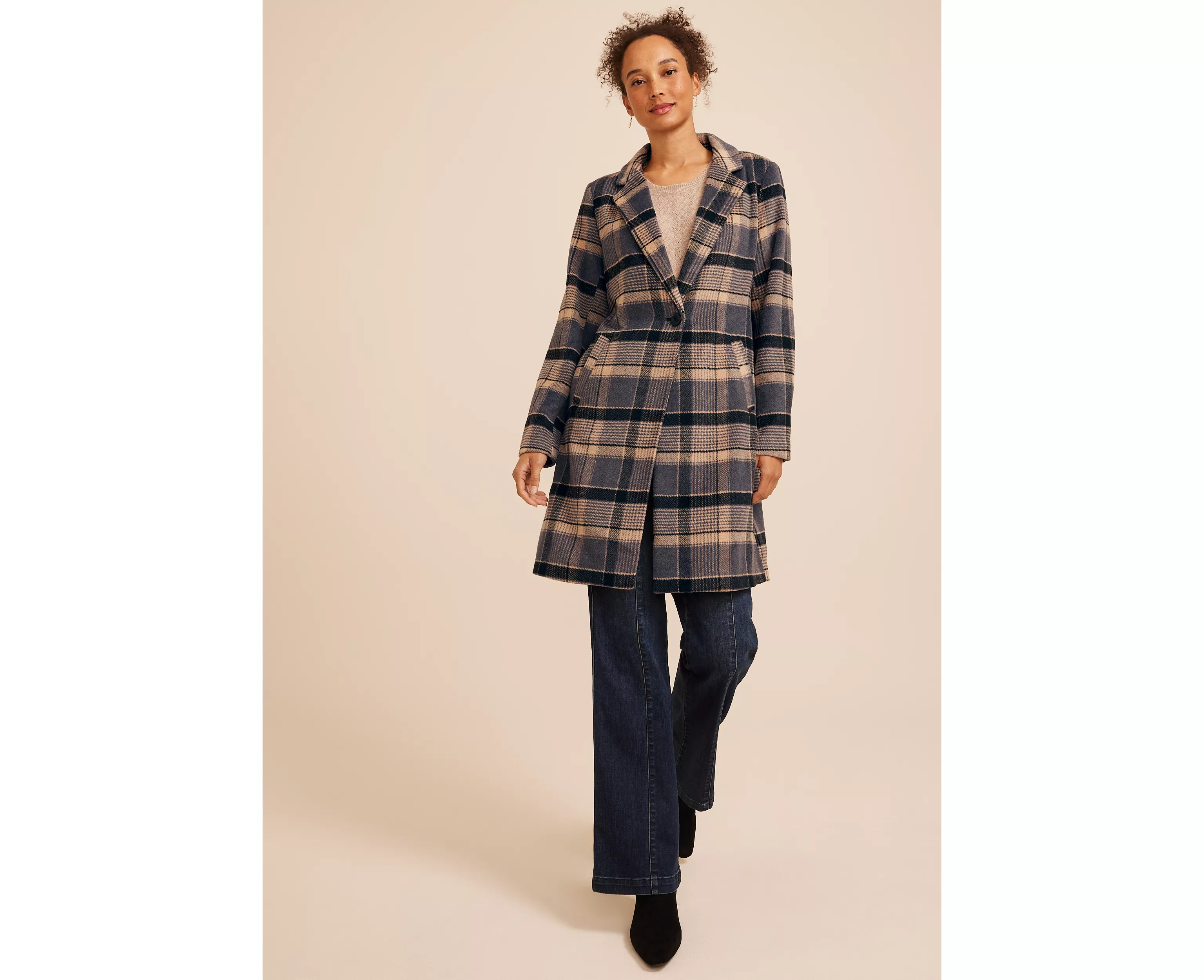 Plaid Dress Coat | maurices | Maurices