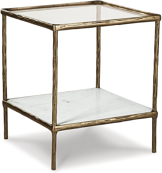 Signature Design by Ashley Ryandale Square Accent Table for Living Room, Sand‑Casted Aluminum F... | Amazon (US)