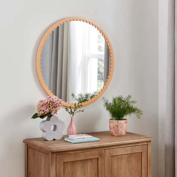 Remi Scalloped Round Wall Mirror | Dunelm (migrated)