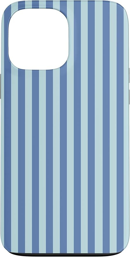 Pastel Blue Stripes Geometric Vertical Lines Pattern Case for iPhone 13 Pro Max | Amazon (US)