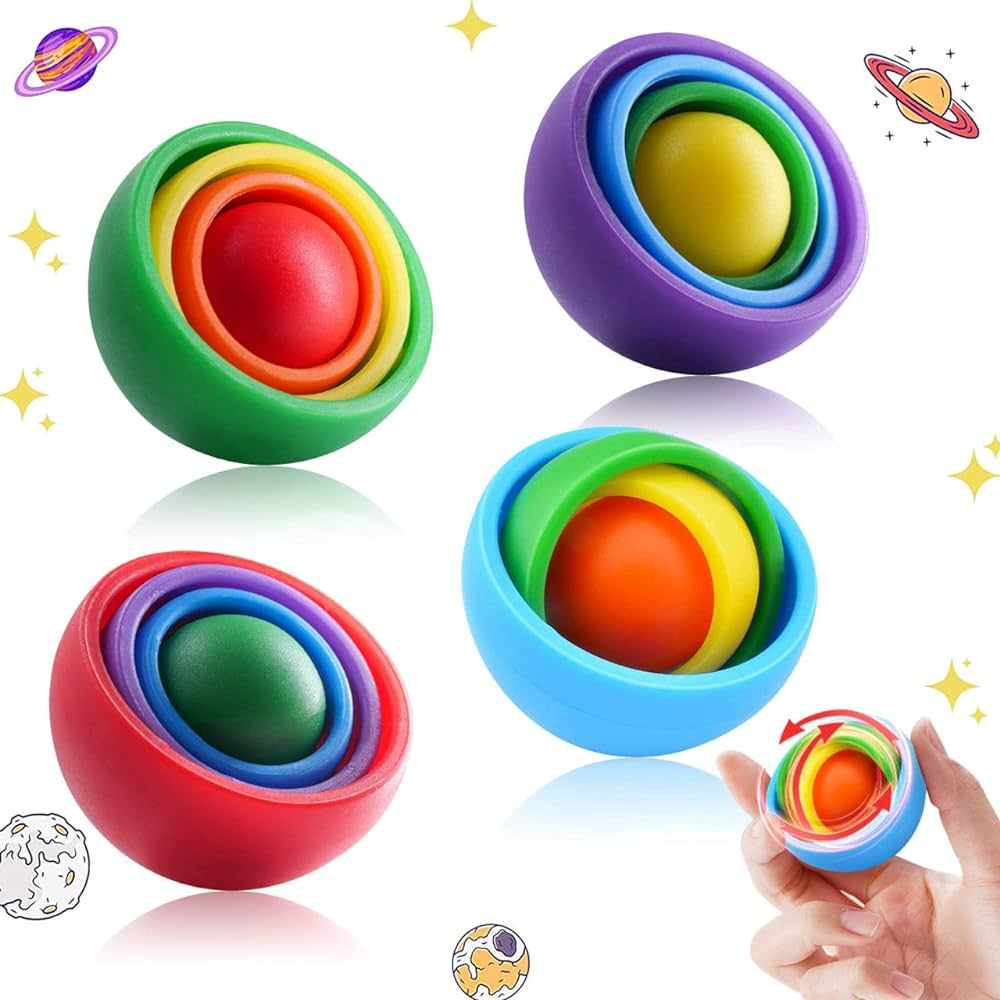 4PCS New Fidget Toys for Kids Teens Adults Fidget Gyro Toys Hand Fidget Spinner Gyro fidget gyros... | Amazon (US)