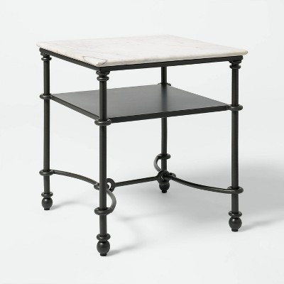 Metal Accent Table White Marble/Dark Bronze - Threshold™ designed with Studio McGee | Target