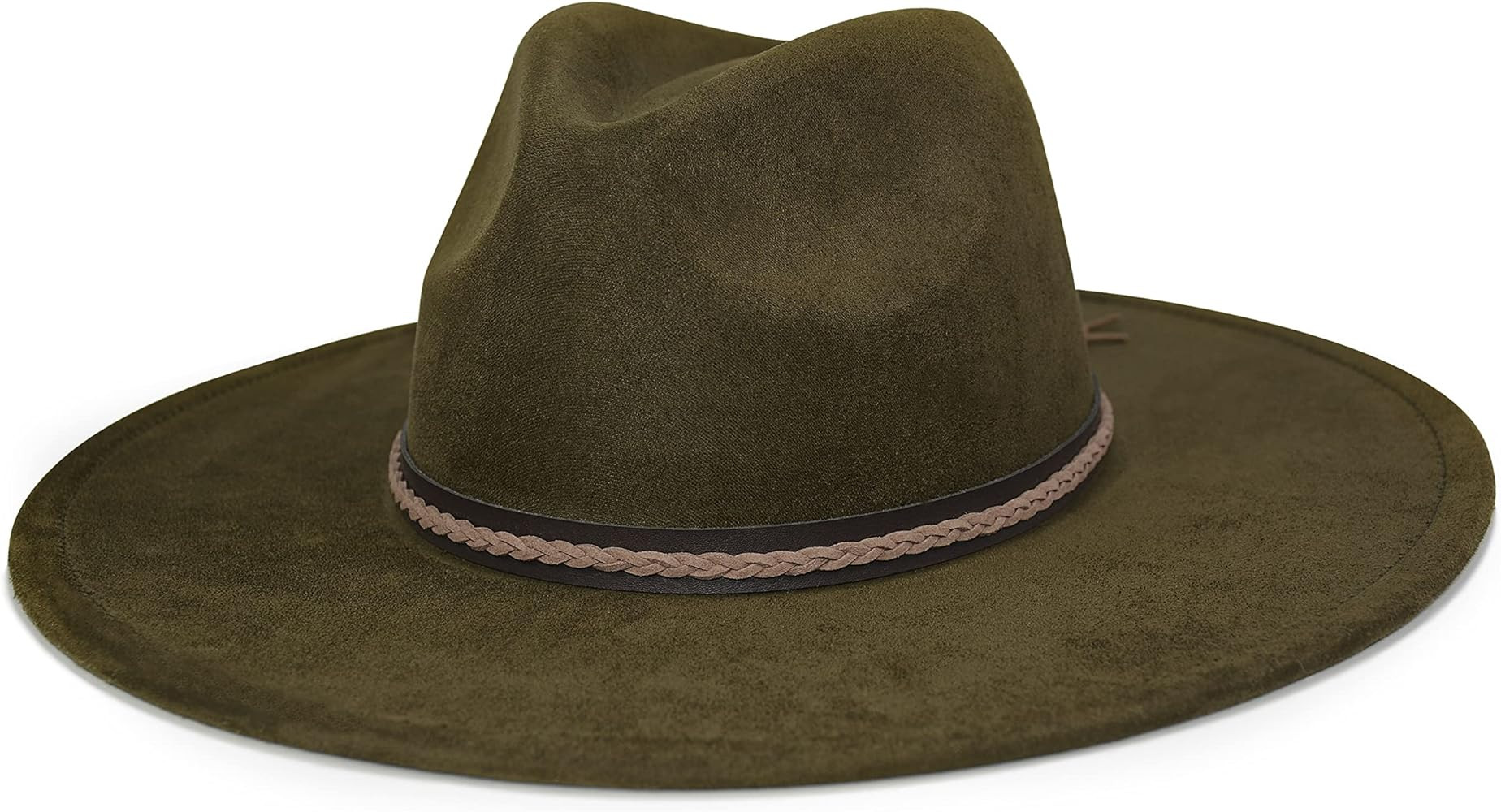 Big Wide Brim Fedora Hat for Women - Nashville Outfits Western Hats Women's Felt Panama Rancher H... | Amazon (US)