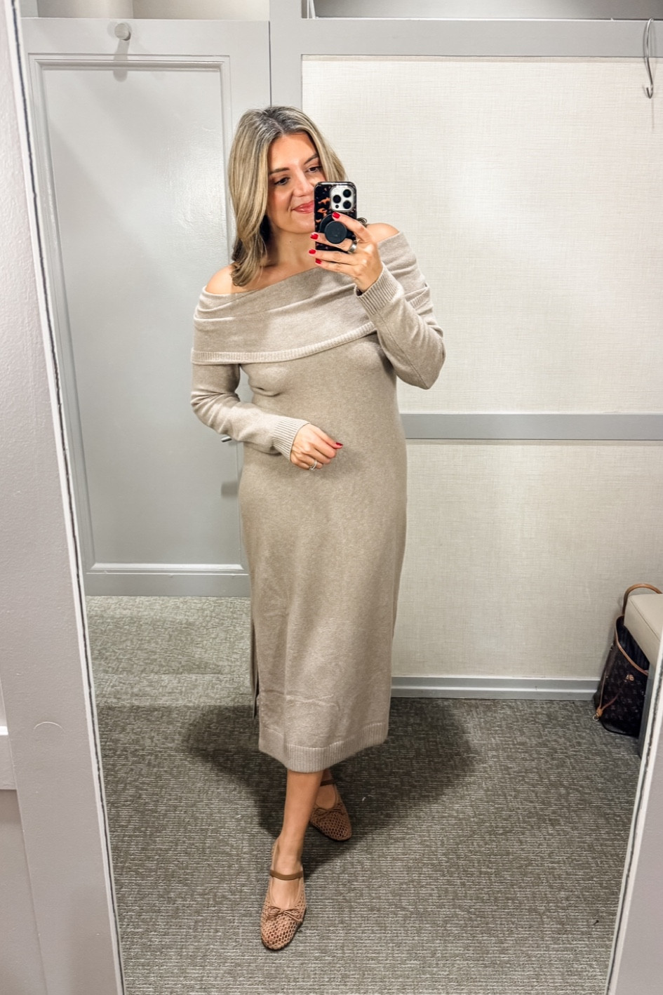 LOFT new arrivals try on on a size 8. Fall and winter outfits from @loft.  Currently 44% + 11% + free shipping no minimum 

Wearing a size medium in this super-soft fine knit sweater dress. Perfect Thanksgiving outfit  

#loveloft 

#LTKFindsUnder50 #LTKSaleAlert #LTKFindsUnder100