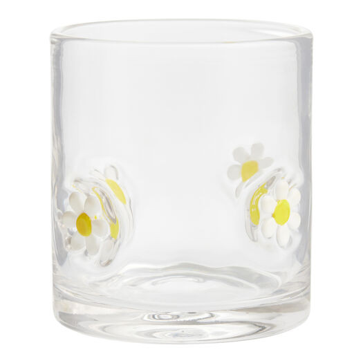 Charm Daisy Inlay Double Old Fashioned Glass by World Market | World Market