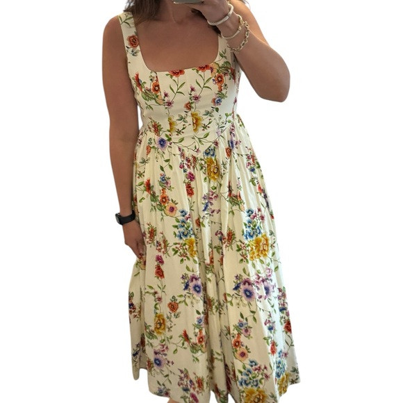 Floral Print Sleeveless Corset Dress | Poshmark