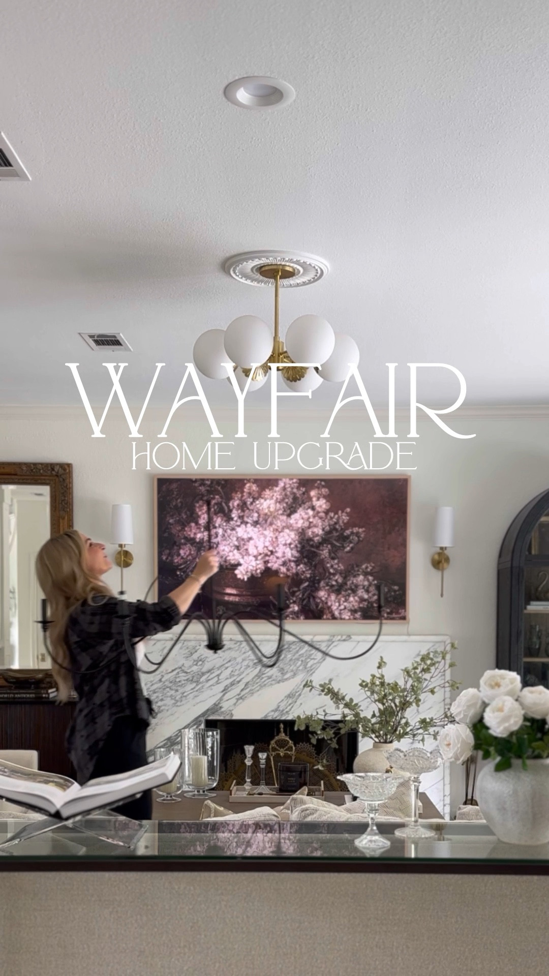 Living room chandelier from Wayfair! Love the large scale size of this, and pairing it with a ceiling medallion! Linked some of my favorite larger light fixtures here as well! #WayfairPartner #Wayfair @wayfair

#LTKStyleTip #LTKHome #LTKSaleAlert