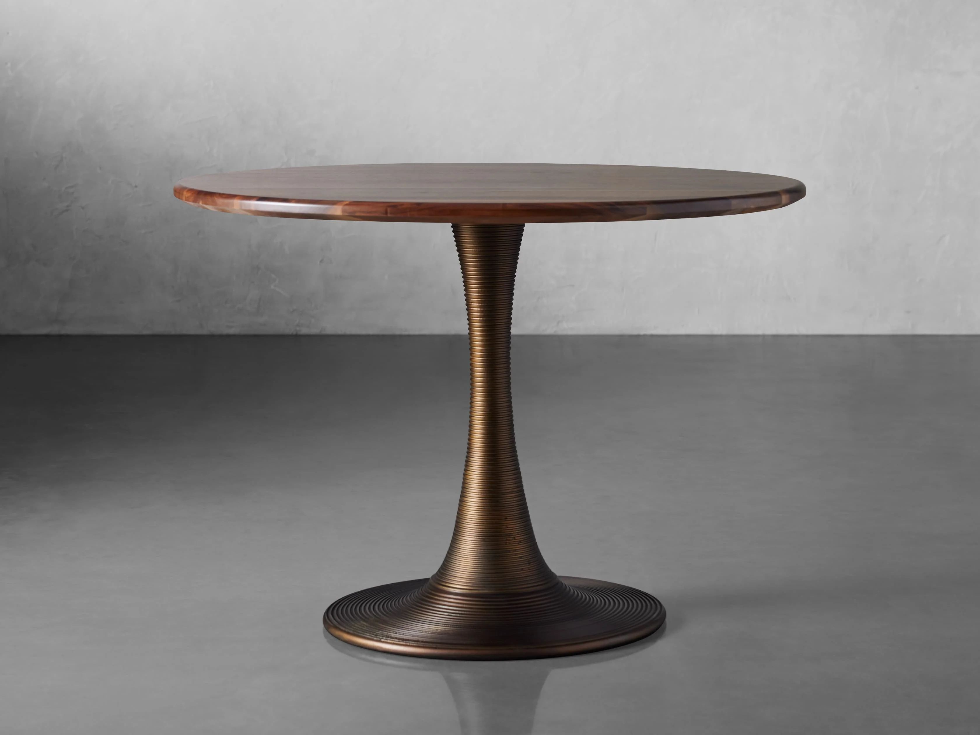 Jacob Bistro Table with Diaz Base in Antique Brass | Arhaus