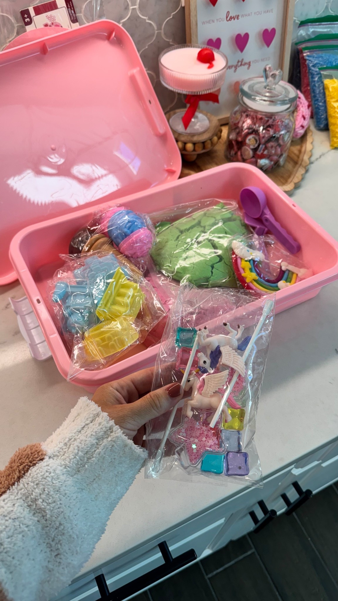 My new on the go fun box for Layla but even for AJ. Will be perfect for outside park days when I just need to bust something out for them to stay busy with. So will keep in the truck! Definitely getting the farm one! 

#LTKKids #LTKmomlife