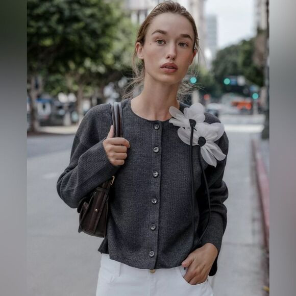 ZARA FLORAL RIBBED JACKET | Poshmark