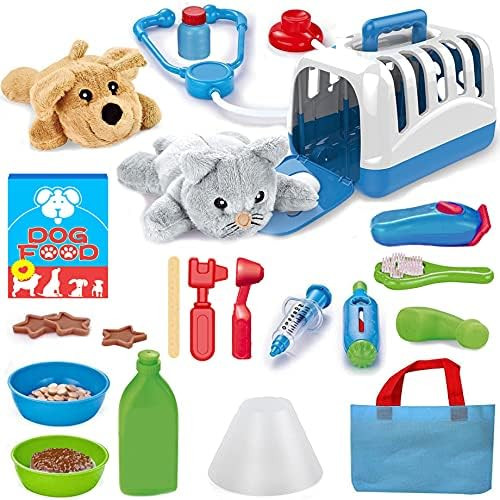Liberty Imports Deluxe Complete Vet Pet Care Play Set | Veterinarian Pretend Doctor Role Play Groomi | Amazon (US)
