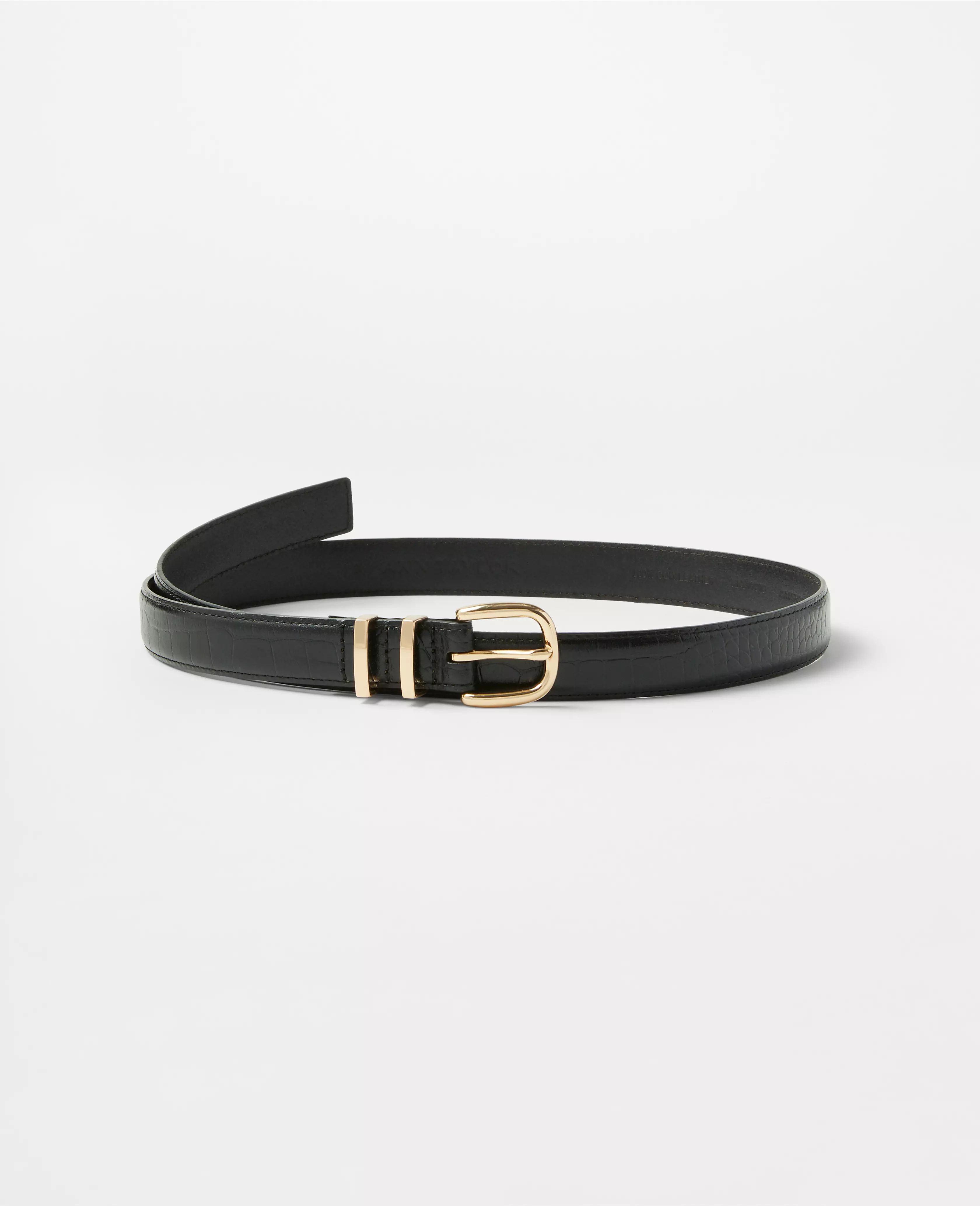 Embossed Leather Trouser Belt | Ann Taylor (US)