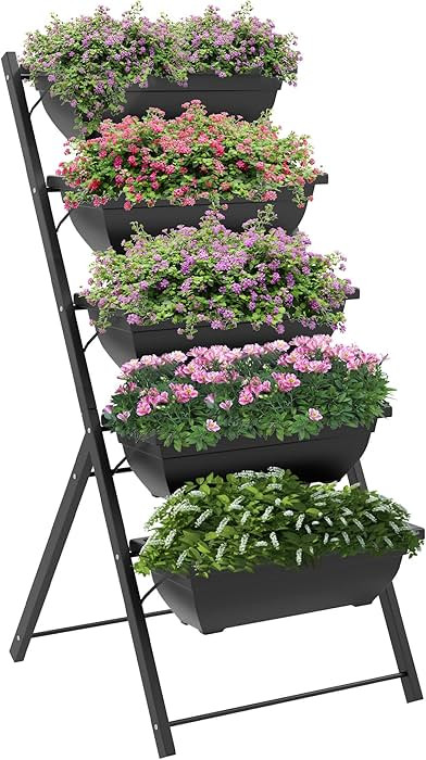 Outsunny 5-Tier Raised Garden Bed with 5 Planter Boxes, Outdoor Plant Stand Grow Containers with ... | Amazon (CA)