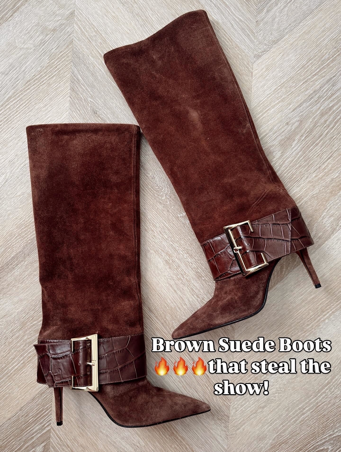 These are stunning! Oddly comfy too! 🍂🤎

Tall boots. Brown boots. Suede. Fall style.

#LTKSeasonal #LTKootd #LTKWorkwear