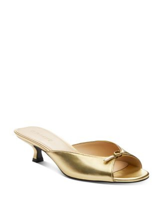 Women's Leather Kitten Heel Sandals | Bloomingdale's (US)