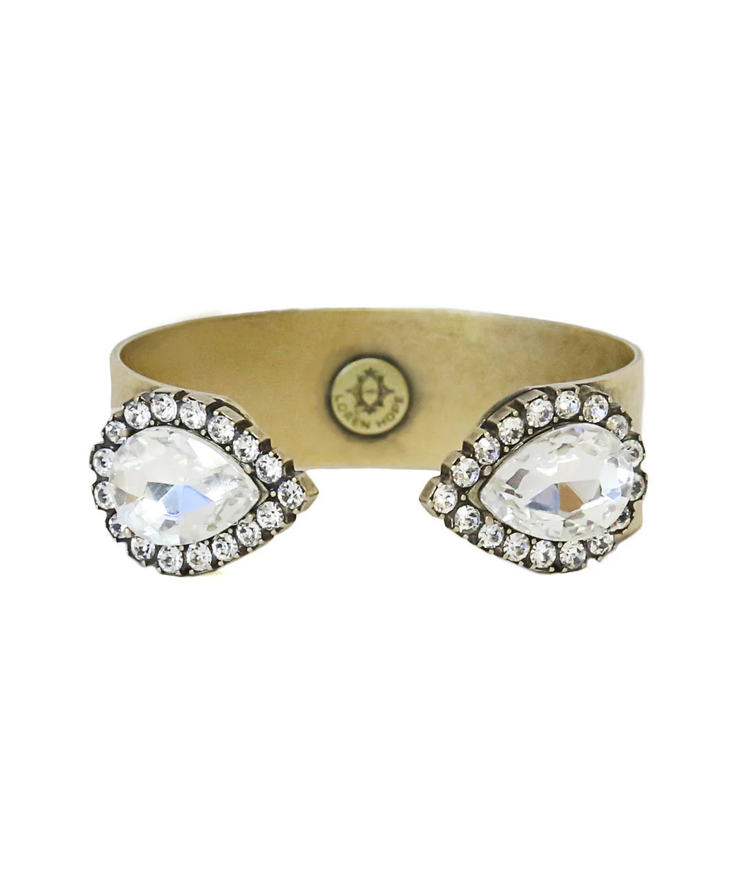 LARGE SARRA CUFF IN CRYSTAL | Loren Hope Designs