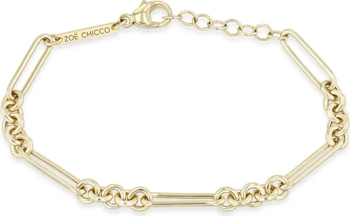 Zoë Chicco Mix Paper Clip Rolo Chain Bracelet | Nordstrom | Nordstrom