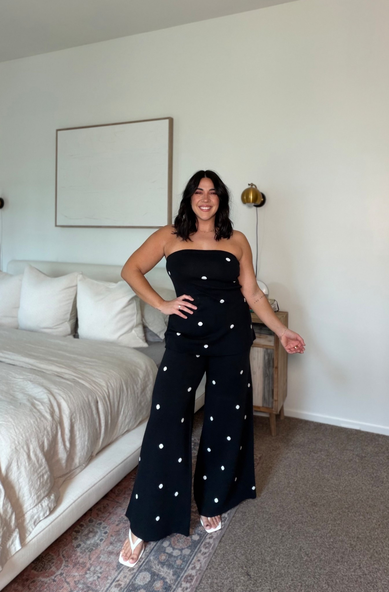 Size large in both but probably could have done medium! 

#LTKMidsize #LTKootd #LTKWorkwear