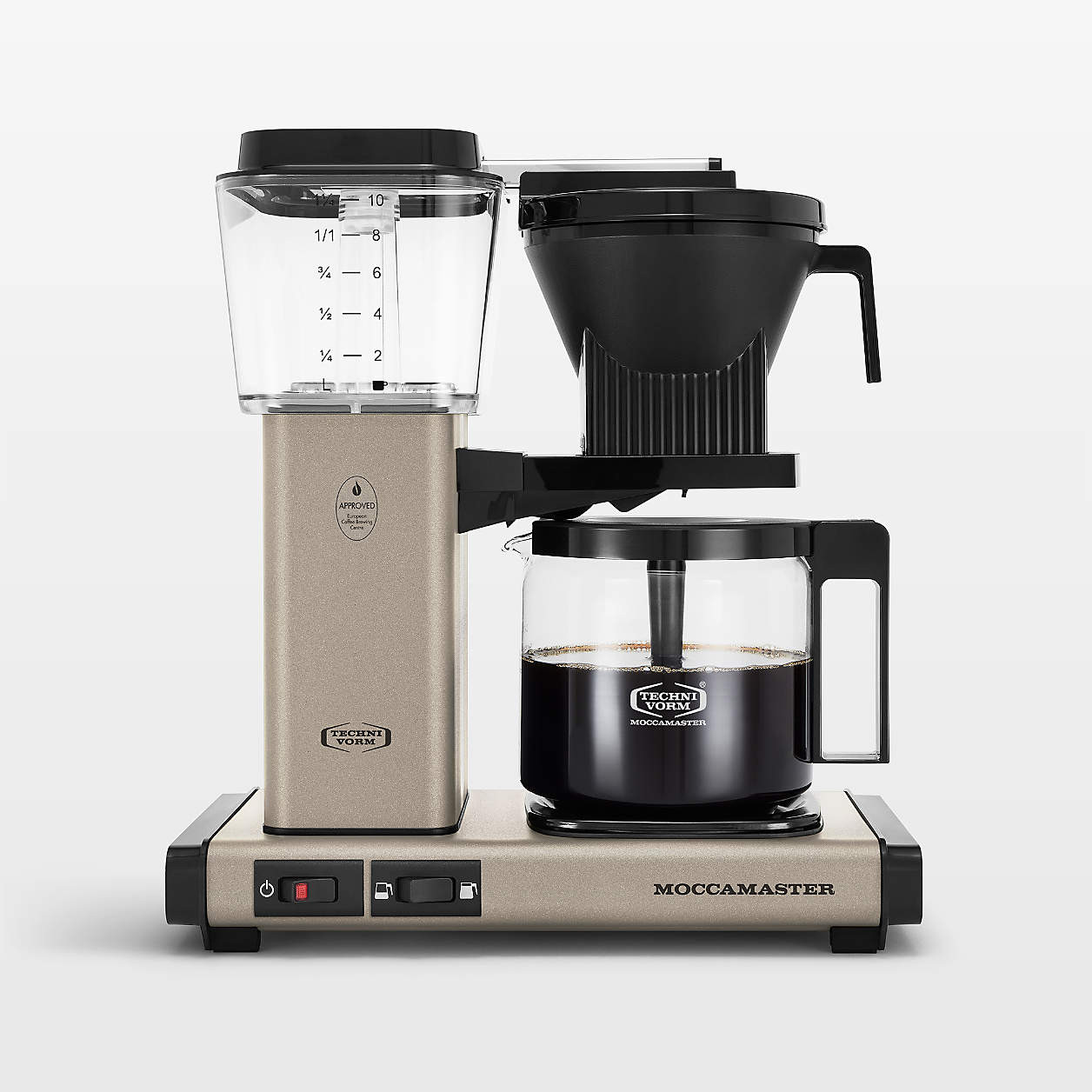 Moccamaster KBGV Select Glass Brewer 10-Cup Sandstone Coffee Maker + Reviews | Crate & Barrel | Crate & Barrel