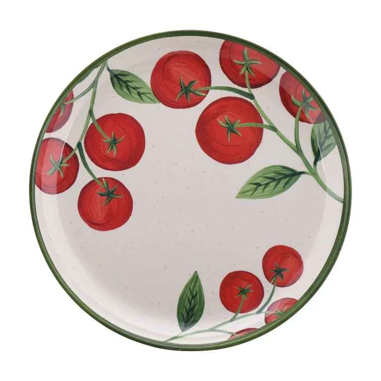 Better Homes & Gardens 12 Piece Bamboo Melamine Tomato Dinnerware Set | Walmart (US)