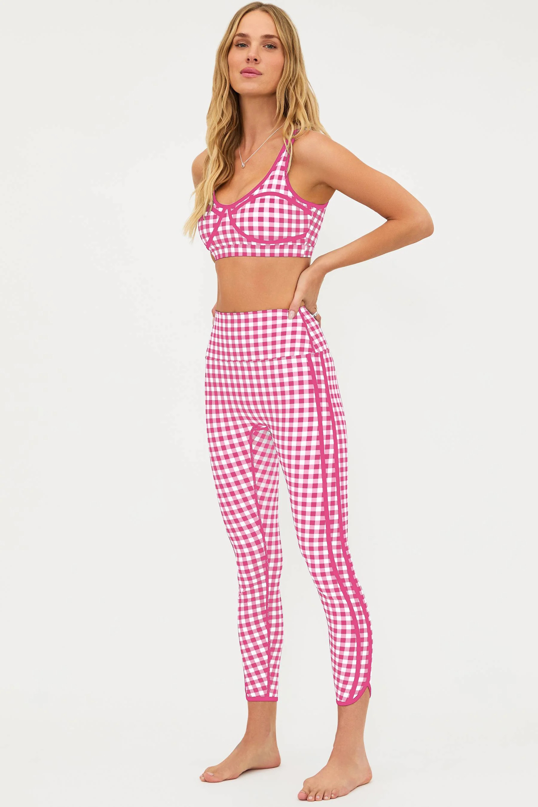 Anthropologie x Beach Riot Rella Legging Pink Gingham | Beach Riot