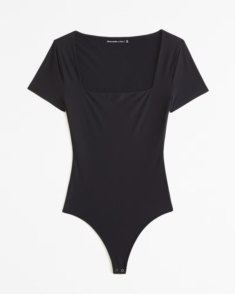 Women's Soft Matte Seamless Short-Sleeve Squareneck Bodysuit | Women's Tops | Abercrombie.com | Abercrombie & Fitch (US)