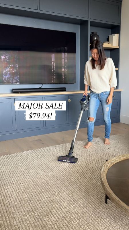 Vacuum on sale! Love that there’s a three-year protection plan for only $10! My vacuums always stop working. after one year, so this is awesome! Vase, brass hardware, neutral, rug, beads, bells, white books Walmart, target Amber Interiors 

#LTKfindsunder50 #LTKhome #LTKsalealert