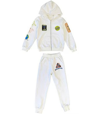 Lola + The Boys Boys Long Sleeve 2 Cool For This Earth Zip Front Hoodie & Matching Joggers Pants ... | Dillard's