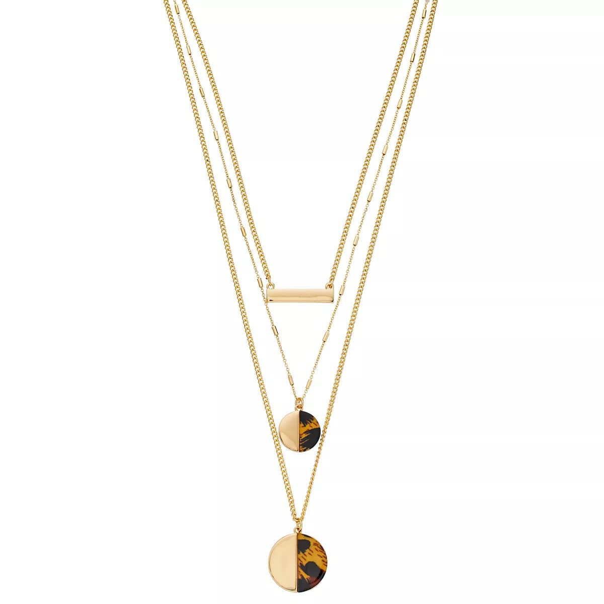 Nine West Cheetah Multi Strand Necklace | Kohl's