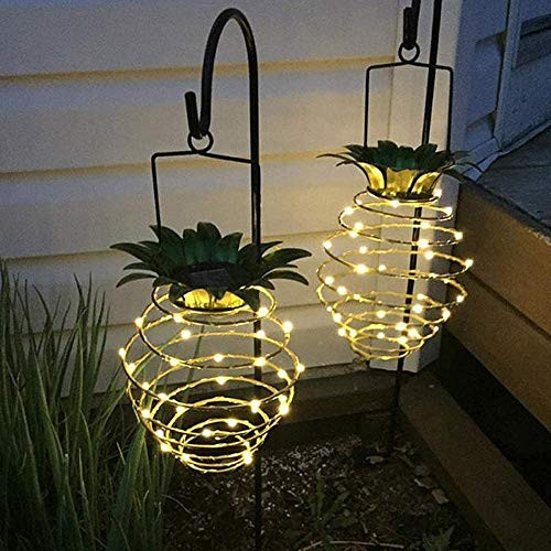 Garden Solar Lights, Sundecor Waterproof 30 Led Outdoor Garden Decor Pineapple Solar Path Hanging Lights Porch Lantern Decor Landscape Lights for Trees Plants Outdoors Home, 2 Packs | Amazon (US)