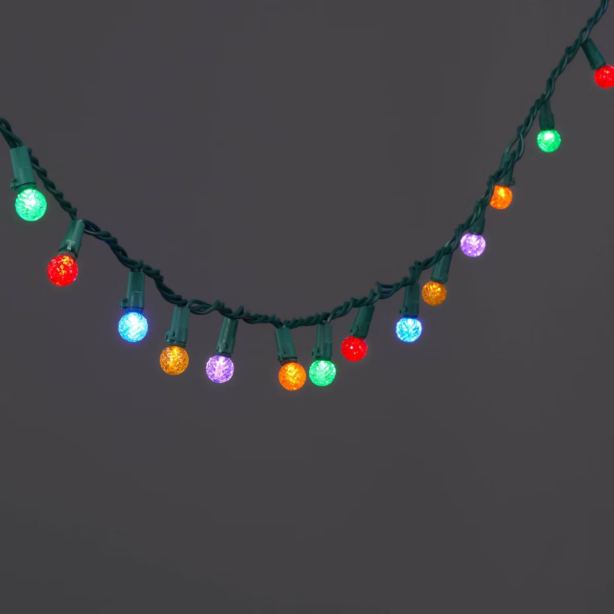150ct LED Faceted Sphere Christmas String Lights Spool with Green Wire - Wondershop™ | Target