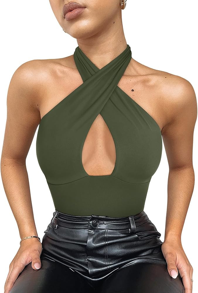 REORIA Butsmooth\u00ae Women's Trendy Sexy Casual V Neck Double Lined Sleeveless Slimming Going O... | Amazon (US)