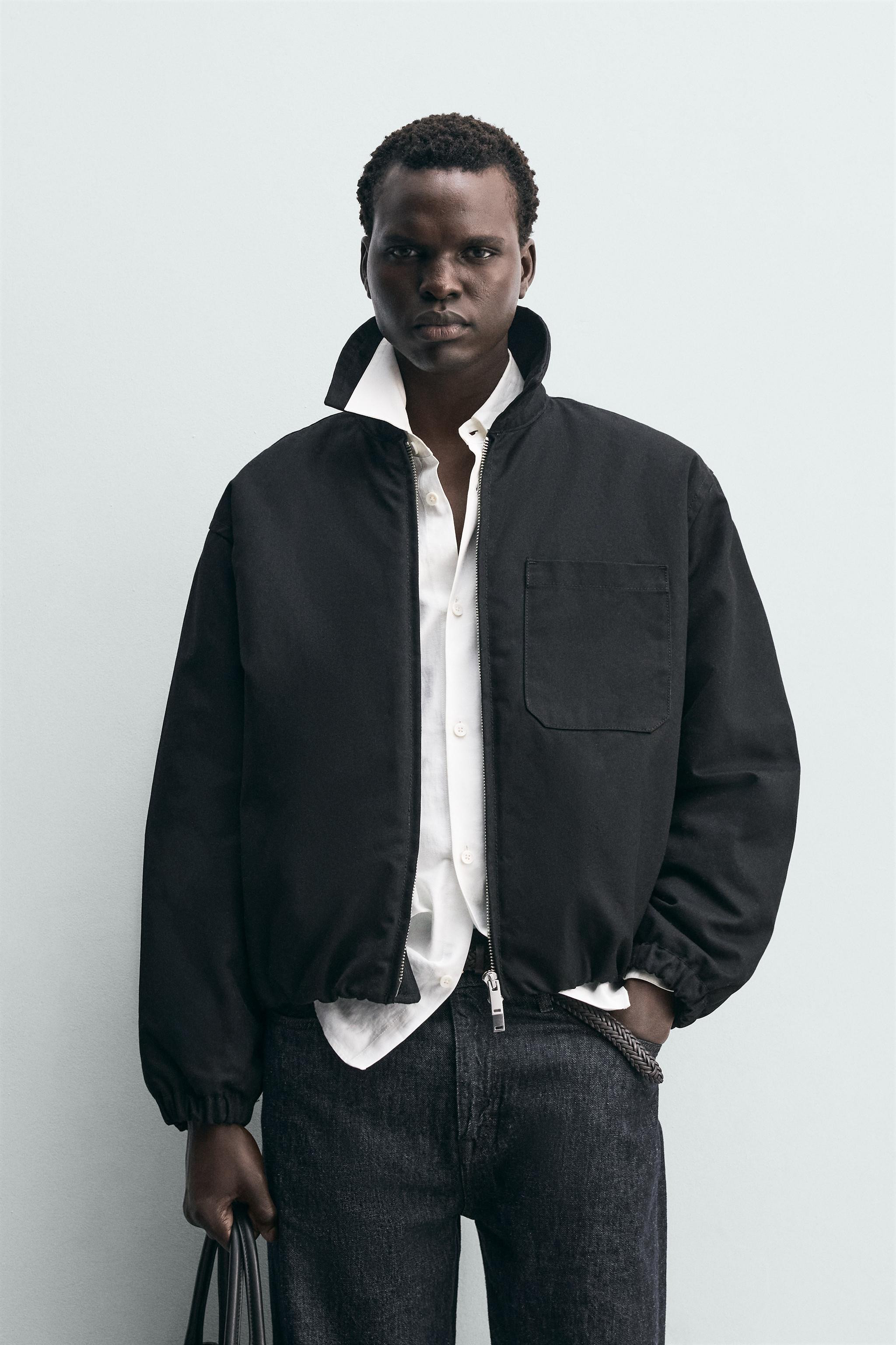 VESTE EN JEAN FINITION CIRÉE | Zara FR