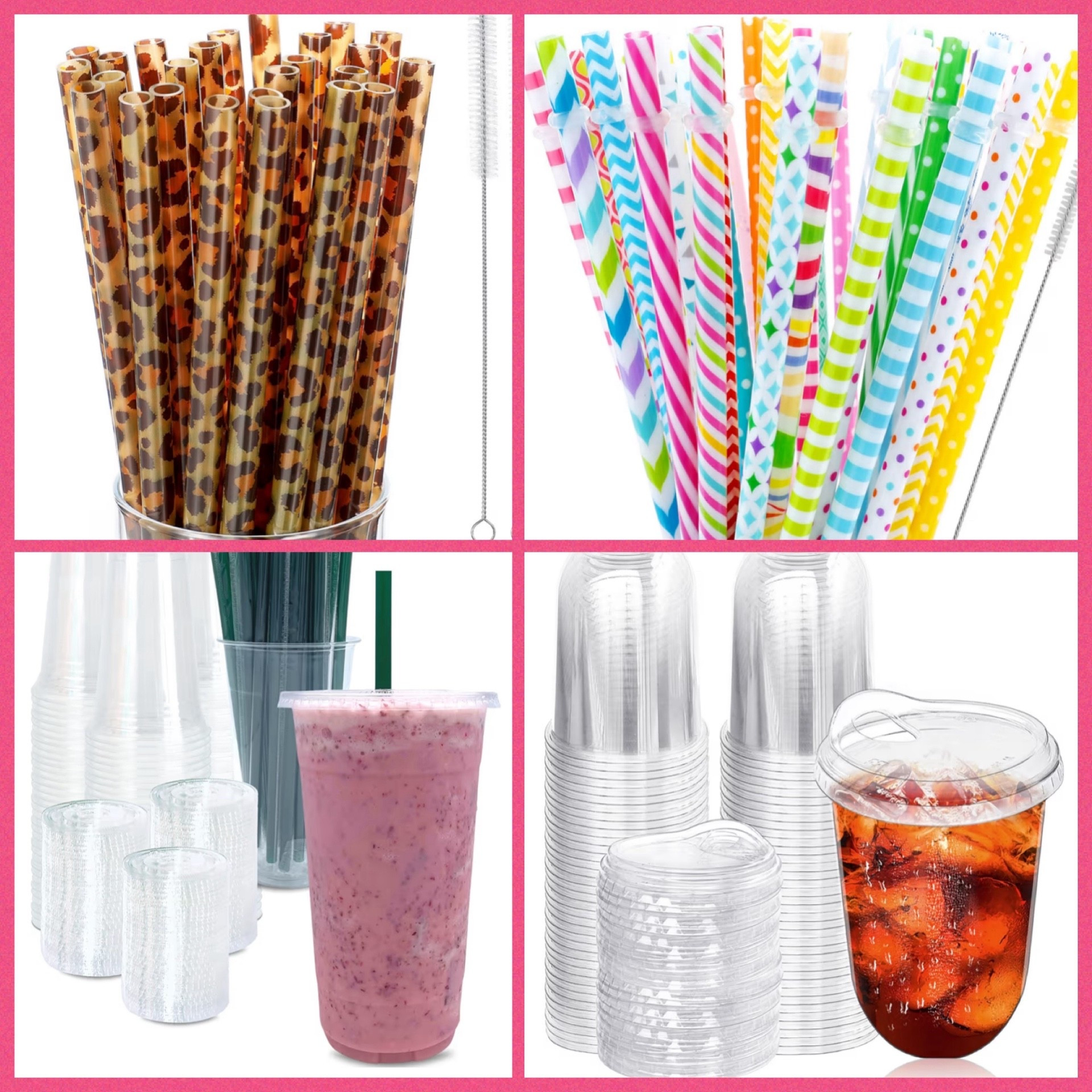 Disposable Cups with lids & cutie straws 

#LTKHome #LTKvlog #LTKmorningroutine